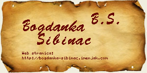 Bogdanka Šibinac vizit kartica